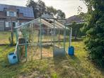 Stevige aluminium serre met glas 270x265cm, Ophalen, Glas, Gebruikt, Aluminium
