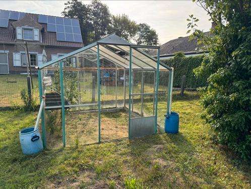Stevige aluminium serre met glas 270x265cm, Tuin en Terras, Kassen, Gebruikt, Aluminium, Glas, Ophalen