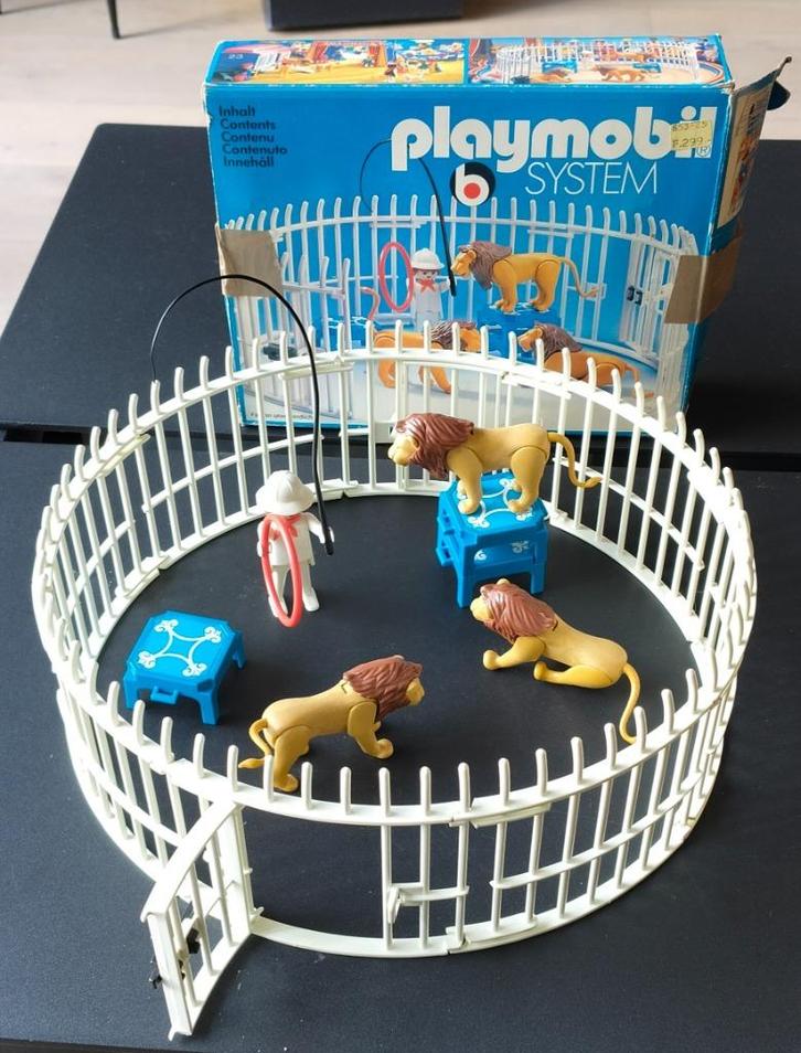 Playmobil system 3517 circus leeuwendressuur met  doos, Kinderen en Baby's, Speelgoed | Playmobil, Gebruikt, Complete set, Ophalen of Verzenden