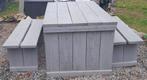 Tuinset 4 personen van steigerhout, Tuin en Terras, Ophalen, 4 zitplaatsen, Steigerhout, Zo goed als nieuw