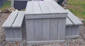 Tuinset 4 personen van steigerhout beschikbaar voor biedingen