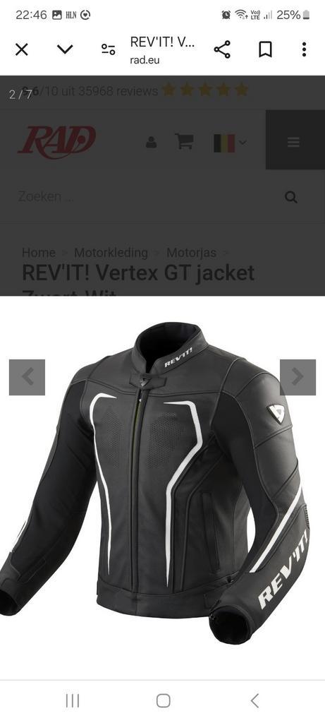 Revit Vertex GT maat 50, Motoren, Kleding | Motorkleding, Jas | leer, Heren, Tweedehands, Ophalen