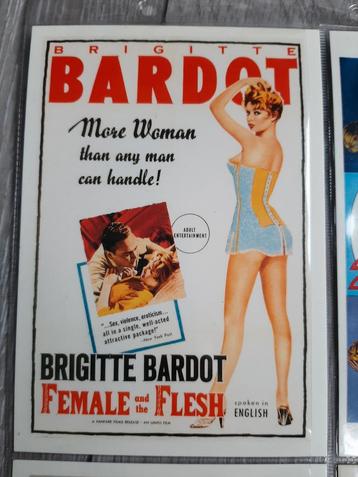 Lot de 5 cartes postales Brigitte Bardot