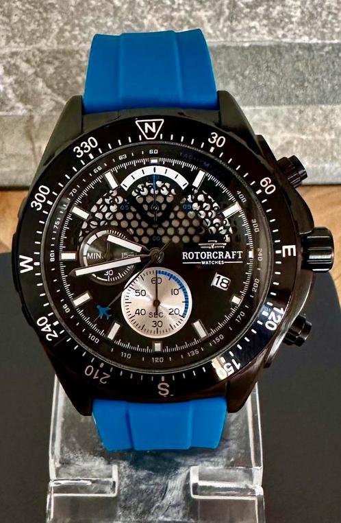 ROTORCRAFT TRACK SPORT CHRONO TWV499€! 💯%NIEUW, ORIGINEEL, Handtassen en Accessoires, Sporthorloges, Nieuw, Blauw, Ophalen of Verzenden