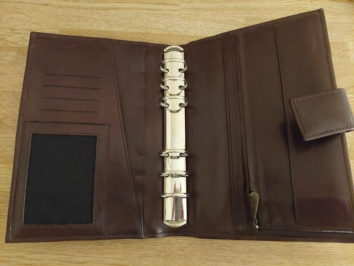 Lederen Personal Organizer – Filofax – Claudio Ferrici, Diversen, Agenda's, Zo goed als nieuw, Ophalen of Verzenden