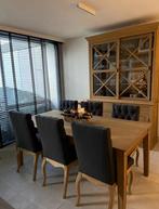 Eetplaats in massief eik, Huis en Inrichting, Ophalen, Zo goed als nieuw, Landelijk, 4 tot 6 stoelen