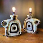 ✔️Paire de "Pieds de Lampe" Céramique Fat Lava 70s', Maison & Meubles, Lampes | Lampes de table, Comme neuf, Vintage 60s', Moins de 50 cm