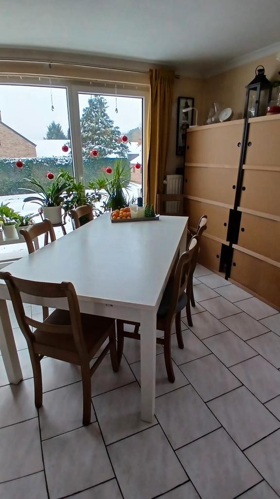 Table Ikéa en bois parfait état+ 2 allonges, Huis en Inrichting, Tafelonderdelen, Ophalen