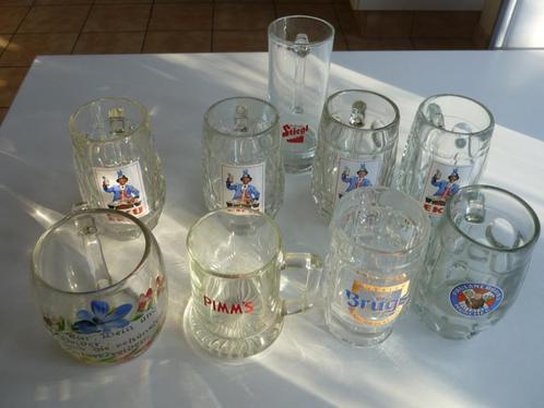 Verschillende bierbekers, Verzamelen, Glas en Drinkglazen, Zo goed als nieuw, Bierglas, Ophalen of Verzenden