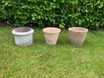 3 terracotta potten, Jardin & Terrasse, Pots de fleurs, Terracotta, Enlèvement, Utilisé