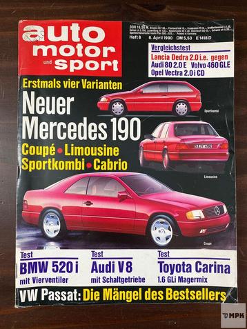 Auto Motor und Sport 6 apr 1990 – Neuer Mercedes 190 beschikbaar voor biedingen
