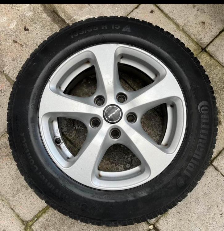 Winterbanden op aluminium velgen Et40 -R15, Auto-onderdelen, Banden en Velgen, Banden en Velgen, Winterbanden, 15 inch, 195 mm