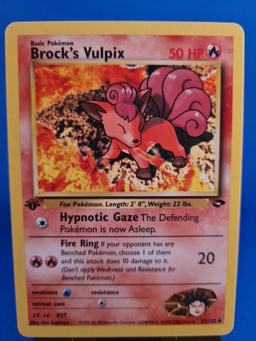 Brock's Vulpix 37/132 - Gym Challenge (1st edition), Hobby & Loisirs créatifs, Jeux de cartes à collectionner | Pokémon, Comme neuf