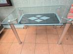 a donner Table de cuisine ou autre, Ophalen of Verzenden, Gebruikt, Rechthoekig, Glas