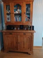 Prachtige grenen buffet-/vitrinekast, Huis en Inrichting, Kasten | Buffetkasten, Ophalen, Gebruikt, 100 tot 150 cm, 200 cm of meer