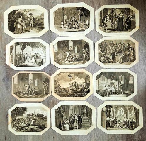 12 gravures oa Jane Shore Witchcraft Edward killing assassin, Antiek en Kunst, Kunst | Etsen en Gravures, Ophalen of Verzenden