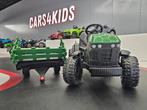 Kindertractor met aanhanger - leren zit - rubber banden - RC, Ophalen of Verzenden, Nieuw, Afstandsbediening