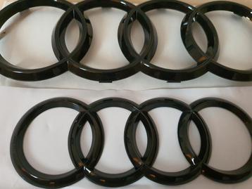 Audi grill en koffer logo's glans zwart A3 A4 A5 A6 A7 Q3 Q5 beschikbaar voor biedingen