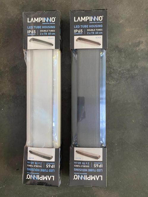 Nieuwe Lampinno LED lamp (2x T8) behuizingen 60cm, Huis en Inrichting, Lampen | Hanglampen, Nieuw, 50 tot 75 cm, Kunststof, Metaal