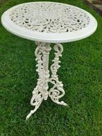 Sokkeltafel, wit gepatineerde gietijzeren tafel, Ophalen, Nieuw