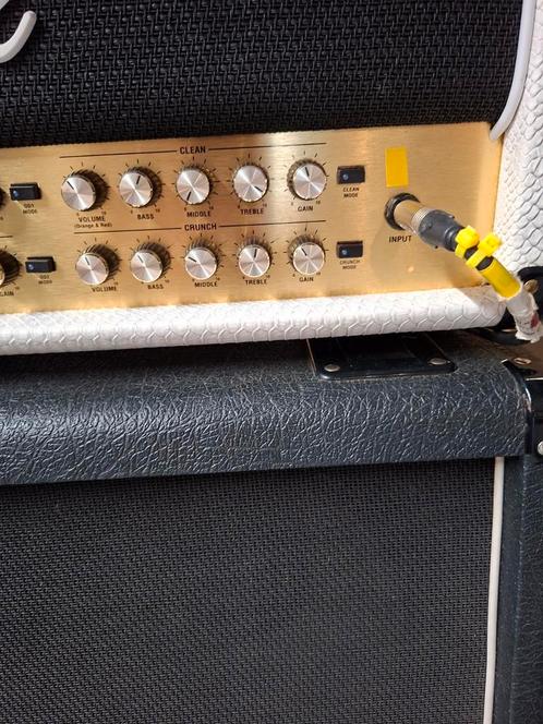Gitaarversterker JVM 410 H Marshall  met cab ., Muziek en Instrumenten, Versterkers | Bas en Gitaar, Gebruikt, Gitaar, 100 watt of meer
