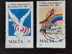 Malta 1984 - 10 jaar onafhankelijkheid - duif, landkaart, Ophalen of Verzenden, Malta, Gestempeld