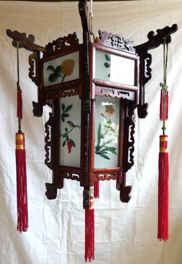 Antieke Chinese lantaarn Rozenhout -ca. 1920 beschikbaar voor biedingen