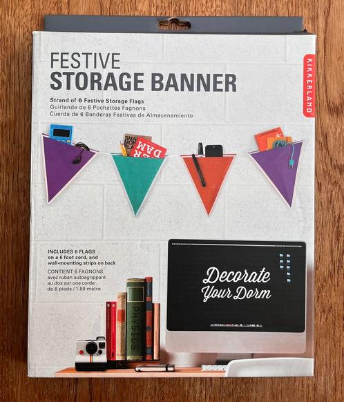 Speelse opbergvlaggetjes, Huis en Inrichting, Woonaccessoires | Wanddecoraties, Nieuw, Ophalen