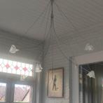 Hanglamp Italiaans design, chrome, 8 lampjes, Huis en Inrichting, Ophalen, Gebruikt, Metaal, Italiaans design