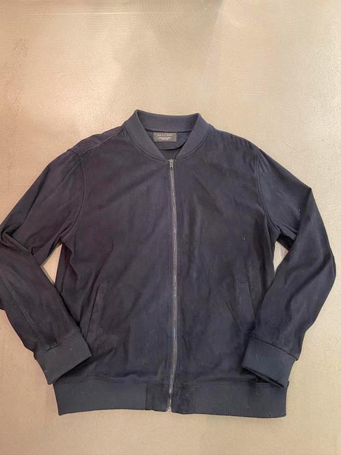 Zara man Bomber jacket maat XXL, Kleding | Heren, Grote Maten, Zo goed als nieuw, Jas of Mantel, Blauw, Ophalen of Verzenden