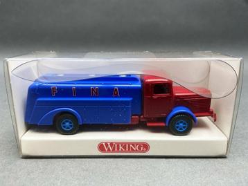 Camion Citerne FINA Büssing Mercedes 1/87 HO WIKING Neuf+Bte beschikbaar voor biedingen