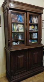 bibliothèque chêne  fonce hauteur environ 2m20,larg 1m40, Maison & Meubles, Enlèvement, Utilisé