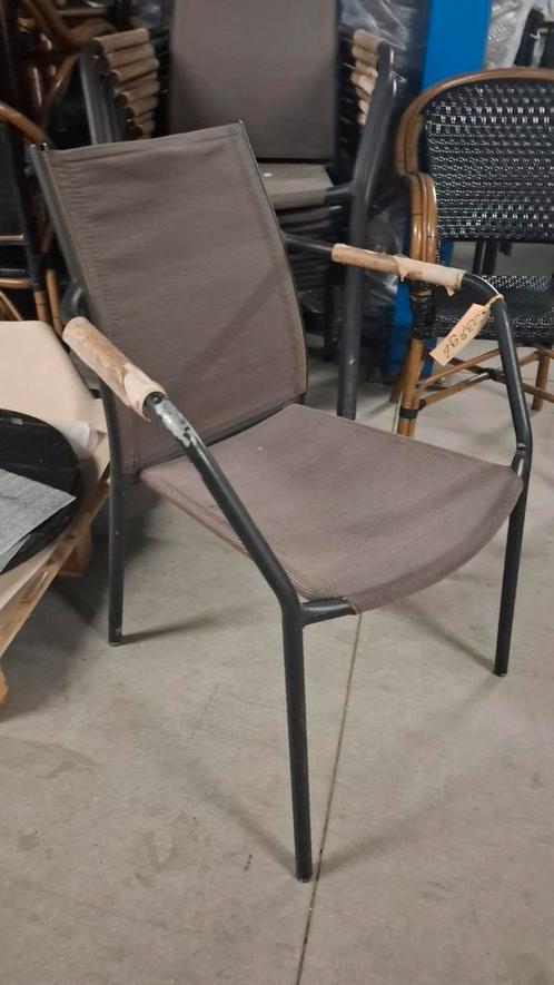 10 terras outdoor vintage textileen OPRUIM SOLDEN horeca, Huis en Inrichting, Stoelen, Zo goed als nieuw, Zwart, Ophalen of Verzenden