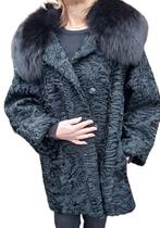 prachtige zwarte bontjas met kraag en losse mouwstukken, Kleding | Dames, Jassen | Winter, Ophalen of Verzenden