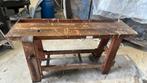 Vintage werkbank in hard hout, Ophalen, Zo goed als nieuw, Bankschroef