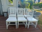 6 Houten stoelen, Enlèvement, Utilisé, Blanc, Bois