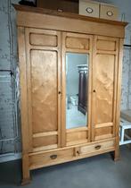 Mooie antieke linnenkast met spiegel, 100 à 150 cm, Enlèvement, Utilisé, 200 cm ou plus