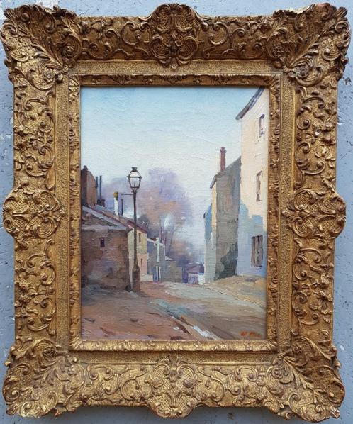Stanislas LÉPINE - Straat in Montmartre, Parijs - Olieverf o, Antiek en Kunst, Kunst | Schilderijen | Klassiek, Verzenden
