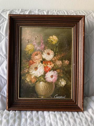 Prachtig schilderij Stillevan met bloemen "Gustavus".  beschikbaar voor biedingen