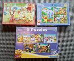 3 Disney puzzels Winnie The Pooh 3 +, Kinderen en Baby's, Speelgoed | Kinderpuzzels, Gebruikt, Ophalen of Verzenden