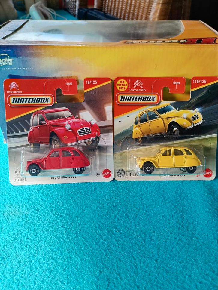 2 x Citroën 2 CV, Hobby & Loisirs créatifs, Voitures miniatures | Échelles Autre, Enlèvement ou Envoi