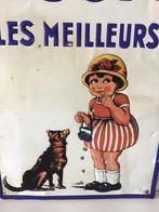 Vintage reclame bord supermooi Loup Les Meilleurs Bonbons, Ophalen of Verzenden