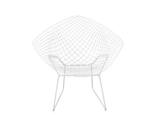 Knoll Bertoia Diamond Chair wit outdoor, Tuin en Terras, Tuinstoelen, Nieuw, Ophalen