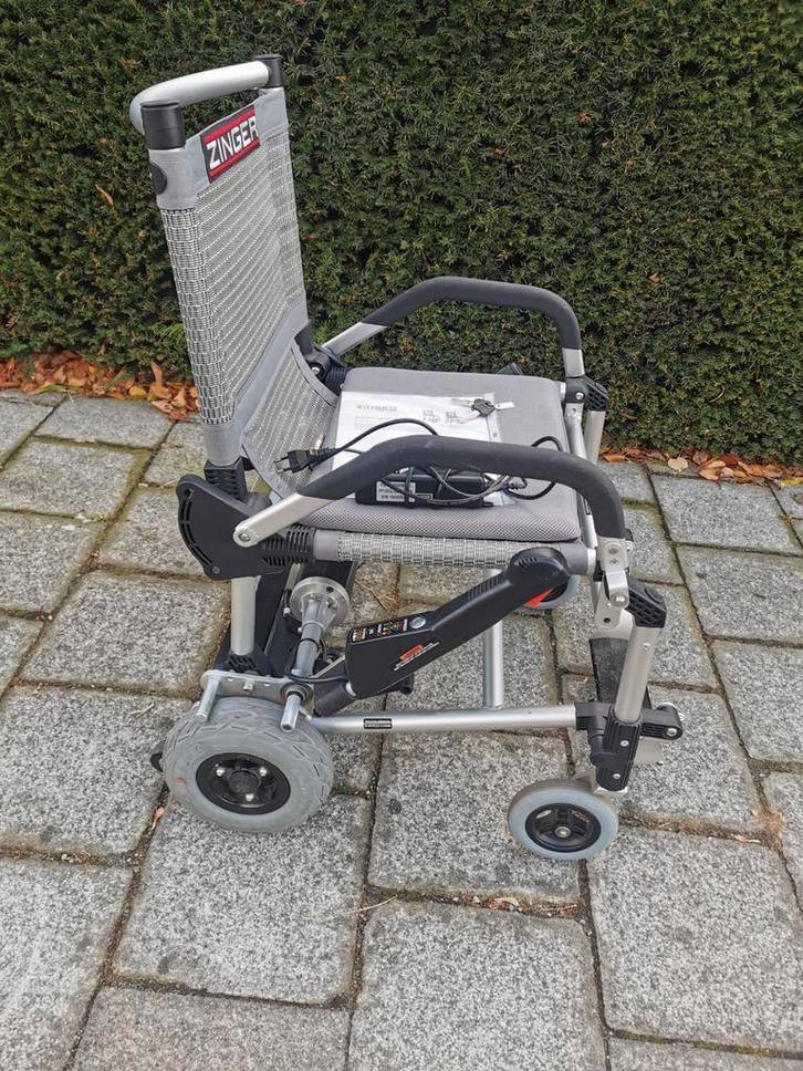 Zinger opvouwbare elektrische rolstoel lichtgewicht compact, Diversen, Rolstoelen, Zo goed als nieuw, Elektrische rolstoel, Inklapbaar