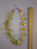 Opvallende groene halsketting, Kunststof, Ophalen of Verzenden, Groen, Verstelbaar