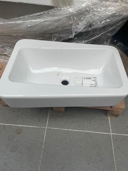 Wastafel op aanrecht 62x43-37 Trapeze (LIQUIDATIE), Doe-het-zelf en Bouw, Sanitair, Nieuw, Wastafel, Steen, Ophalen