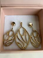 Nona silver vergulde setje 925, Handtassen en Accessoires, Oorbellen, Ophalen of Verzenden, Zo goed als nieuw