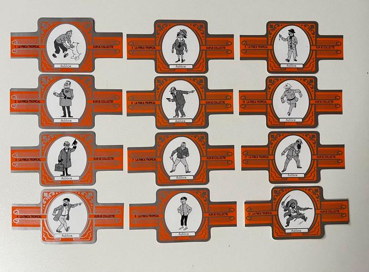 Kuifje tintin sigarenbanden compleet set, Verzamelen, Stripfiguren, Kuifje, Ophalen of Verzenden