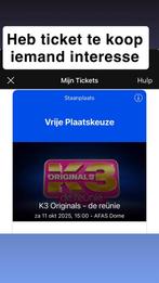 K3 ticket de reunie, Tickets en Kaartjes, Eén persoon