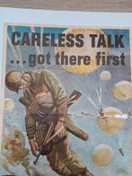 Us ww2 TRES RARE PARATROOPER POSTER, Ophalen of Verzenden